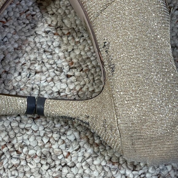 Chase + Chloe Kona Women's Round Toe Heel Mary Jane Pump Size 7.5 Gold - Picture 8 of 13